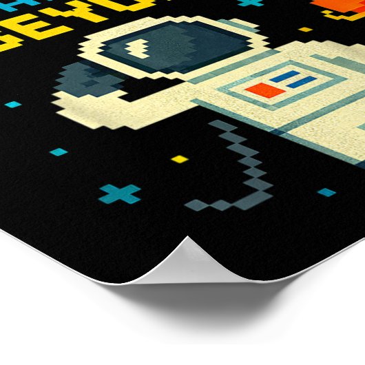 2nd Grade And Beyond Astronaut Space Boys Gamer Fi ポスター (角)