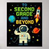 2nd Grade And Beyond Astronaut Space Boys Gamer Fi ポスター (正面)