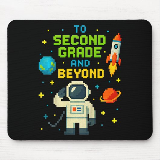 2nd Grade And Beyond Astronaut Space Boys Gamer Fi マウスパッド (正面)