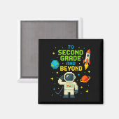2nd Grade And Beyond Astronaut Space Boys Gamer Fi マグネット (正面/裏面)