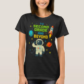 2nd Grade And Beyond Astronaut Space Boys Gamer Fi Tシャツ (正面)
