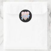 2nd Grade Back To School Baseball Drip Ice Cream B ラウンドシール (バッグ)