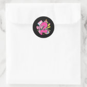 2nd Grade Back To School Teacher Girl Coquette Bow ラウンドシール (バッグ)