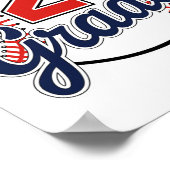 2nd Grade Baseball Back To School Baseball Player  ポスター (角)