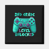 2nd Grade Boys Gamer Level Ck To School First Day  マグネット (正面)