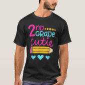2nd Grade Cutie First Day of School Back to School Tシャツ (正面)