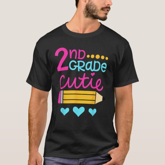 2nd Grade Cutie First Day of School Back to School Tシャツ (正面)