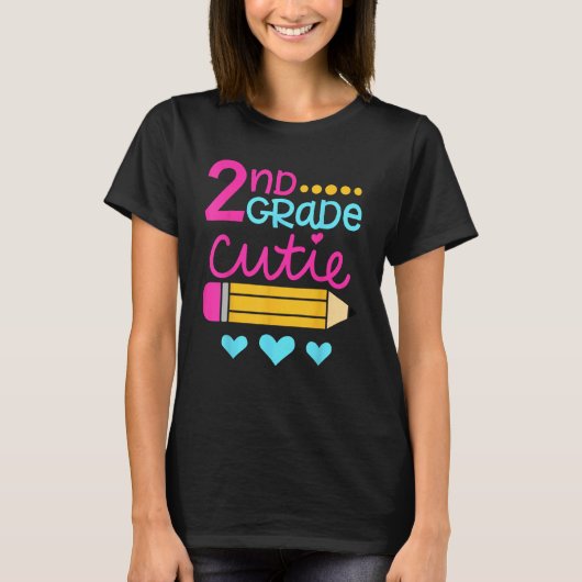 2nd Grade Cutie First Day of School Back to School Tシャツ (正面)