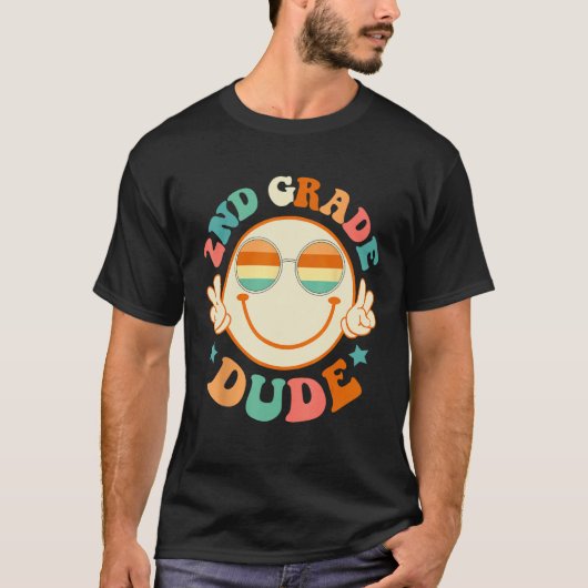 2nd Grade Dude Happy Face First Day Back To School Tシャツ (正面)
