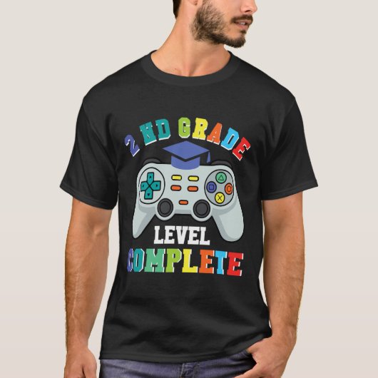 2nd Grade Gamer Boys – Level Complete Ck To School Tシャツ (正面)