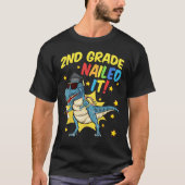 2nd Grade Graduation  Rex Dinosaur 2nd Grade Naile Tシャツ (正面)