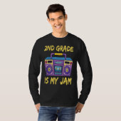 2nd Grade Is My Jam School Retro 80s Boombox Stude Tシャツ (正面フル)