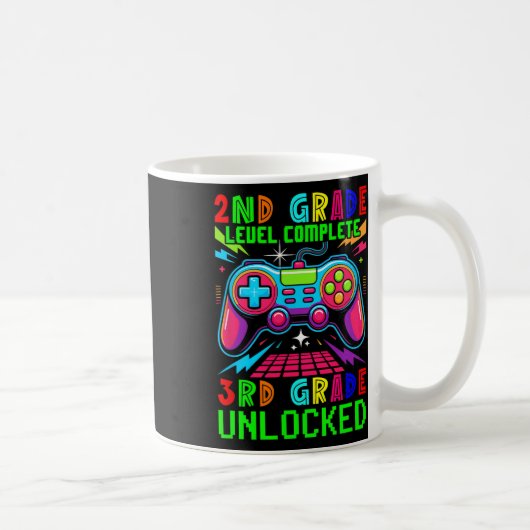 2nd Grade Level Complete 3rd Grade Unlocked Gamer コーヒーマグカップ (右)