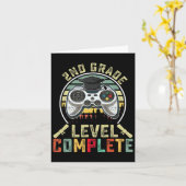 2nd Grade Level Complete Gamer 2nd Grade Graduatio カード (黄色い花)