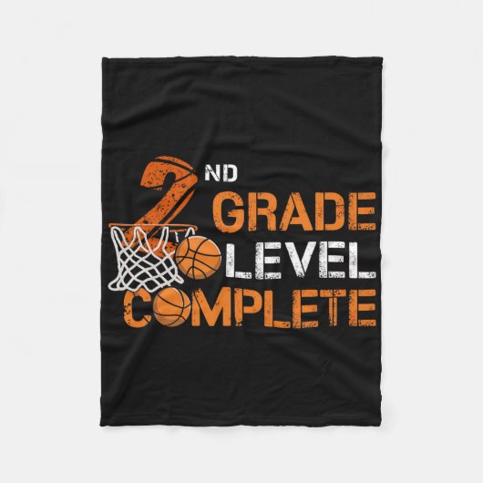 2nd Grade Level Complete Sketll Last Day Of School フリースブランケット (正面)