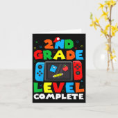 2nd Grade Level Complete Video Game Last Day Of Sc カード (黄色い花)