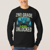 2nd Grade Level Unlocked  Back To School Gamer Boy Tシャツ (正面)