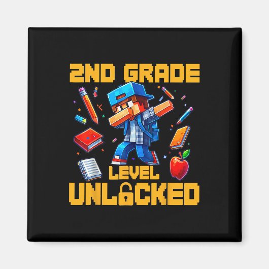 2nd Grade Level Unlocked Dabbing Boys Gamer Ck To マグネット (正面)