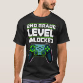 2nd Grade Level Unlocked Gaming Controller Back to Tシャツ (正面)