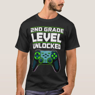 2nd Grade Level Unlocked Gaming Controller Back to Tシャツ