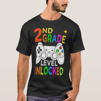 2nd Grade Level Unlocked Happy Back To School Game Tシャツ
