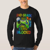 2nd Grade Level Unlocked Video Game Back To School Tシャツ (正面)
