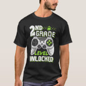 2nd Grade Level Unlocked Video Game Back To School Tシャツ (正面)