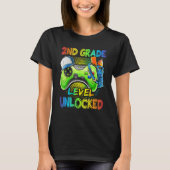 2nd Grade Level Unlocked Video Game Back To School Tシャツ (正面)