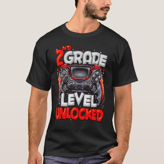 2nd Grade Level Unlocked Video Game Back To School Tシャツ (正面)