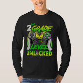 2nd Grade Level Unlocked Video Game Back to School Tシャツ (正面)