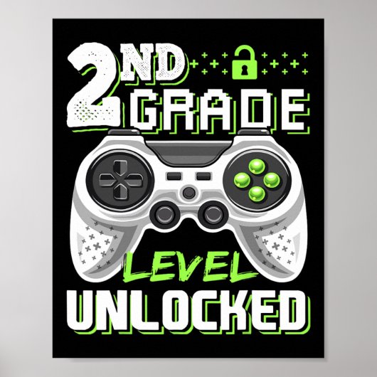 2nd Grade Level Unlocked Video Game Byck To School ポスター (正面)