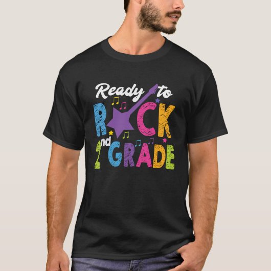 2nd Grade School Ready to Rock Second Back to Scho Tシャツ (正面)