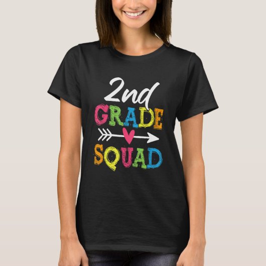2nd Grade Squad Back To School Second Grade Teache Tシャツ (正面)