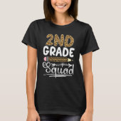 2nd Grade Squad Leopard Back To School Second Grad Tシャツ (正面)