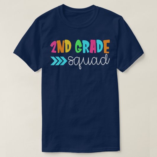 2nd Grade Squad Second Grade Back To School Teache Tシャツ (デザイン正面)