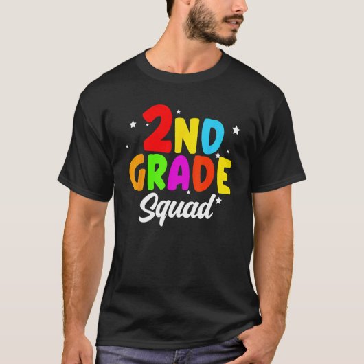 2nd Grade Squad Second Teacher Student Team Back T Tシャツ (正面)