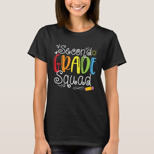 2nd Grade Squad Second Teacher Student Team Back T Tシャツ (正面)