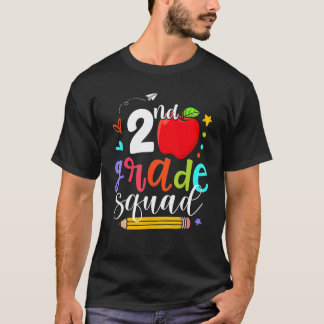 2nd Grade Squad Second Teacher Student Team Back T Tシャツ