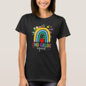 2nd Grade Squad Teacher Student Boho Rainbow Back  Tシャツ (正面)