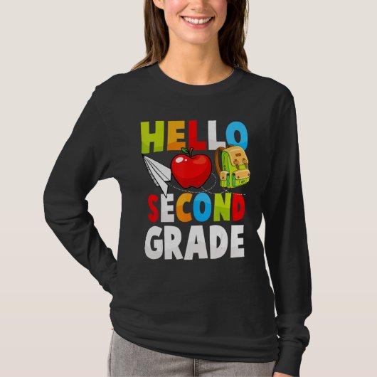 2nd grade teacher back to school for women kids st tシャツ (正面)