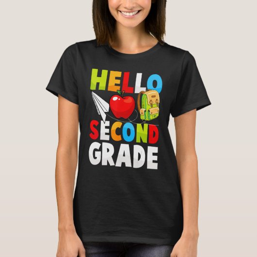 2nd grade teacher back to school for women kids st tシャツ (正面)
