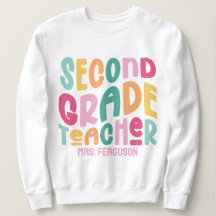 2nd Grade Teacher Colorful Typography