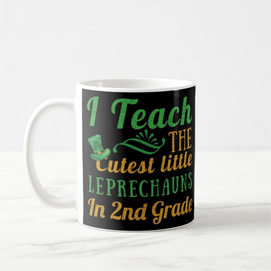 2nd Grade Teacher Leprechauns Teach Saint Patricks コーヒーマグカップ (左)