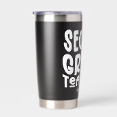 2nd Grade Teacher Simple Typography 保温保冷タンブラー (右面)