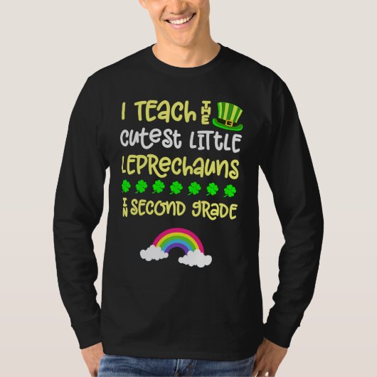 2nd Grade Teacher St Patrick Day Second Rainbow Le Tシャツ (正面)