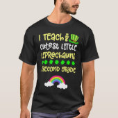2nd Grade Teacher St Patrick Day Second Rainbow Le Tシャツ (正面)