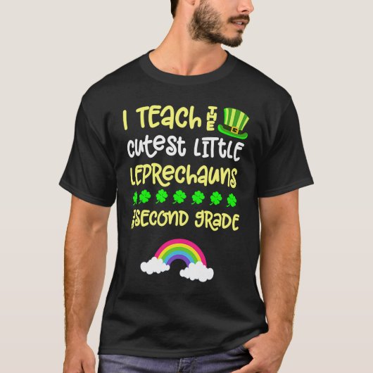 2nd Grade Teacher St Patrick Day Second Rainbow Le Tシャツ (正面)