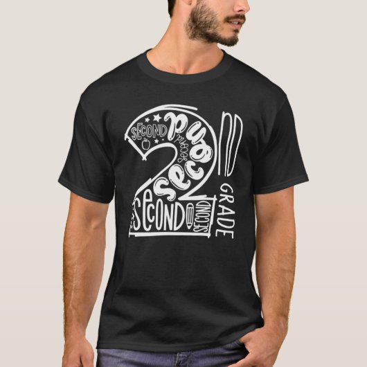 2nd Grade Typography Team Second Grade Back To Sc Tシャツ (正面)