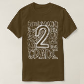 2nd Grade Typography Team Second Grade Back To Sch Tシャツ (デザイン正面)