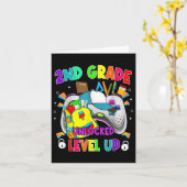 2nd Grade Unlocked Level Up Video Game First Day O カード (黄色い花)